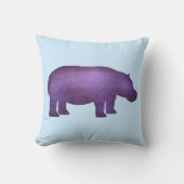 紫モザイクヒッポ クッション (正面)