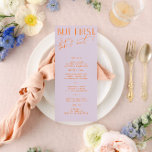 紫モダンとオ鮮やかレ結婚ンジのメニュー メニュー<br><div class="desc">「明るい」の結婚式招待状・コレクションに合わせて設計。詳細を変更すクリックるには、「詳細」。文字を移動したり、サイズ、フォント、色を変更するには、「デザインツールを使クリック用して編集」を使用する。このページのコレクションリンクを表示して、この美しいデザインで一致するすべてのアイテムを表示する。</div>