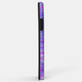 紫モダンとピンクのグリッド線抽象芸術 Case-Mate iPhoneケース (裏面/右)