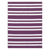 紫モダンと白のストライプ模様 テーブルクロス (正面)