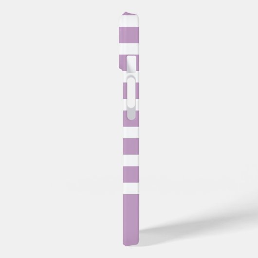 紫モダンと白のモノグラストライプム付き Case-Mate iPhoneケース (裏面 / 左)