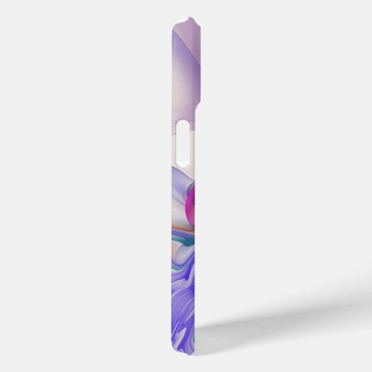 紫モダンと白の抽象芸術水色 Case-Mate iPhoneケース (裏面 / 右)