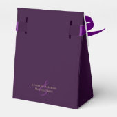 紫モダンと金ゴールドの抽象芸術結婚 フェイバーボックス (裏面サイド)