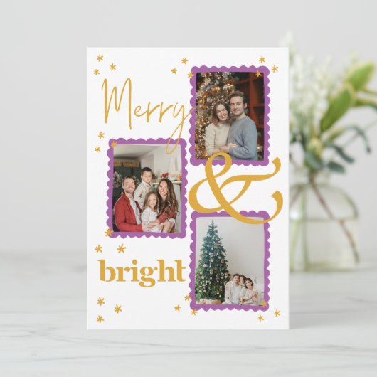 紫モダンと金ゴールド3写真と明メリーるい シーズンカード (スタンド正面)