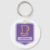 紫モダンと黄色のケトルアイコン キーホルダー (正面)