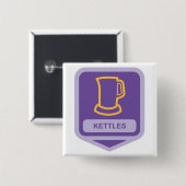 紫モダンと黄色のケトルアイコン 缶バッジ (正面&裏面)