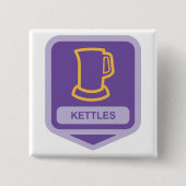 紫モダンと黄色のケトルアイコン 缶バッジ (正面)