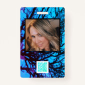 紫モダンと黒のキ素朴ャンプスタッフバッジ バッジ (裏面)