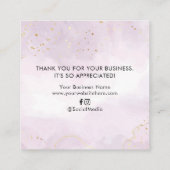 紫モダンと黒のサンキュービジネスカード コーリングカード (裏面)