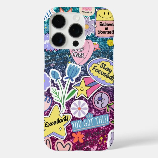 紫モダンのアクセントをエレガント持つ光沢のある青 Case-Mate iPhoneケース (裏面)