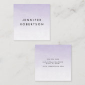 紫モダンのグラデーション水色 | 名刺 (正面/裏面)