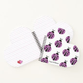 紫モダンのラディバグパーソナライズされた ノートブック (内部)