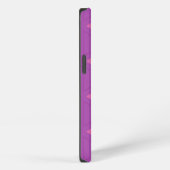 紫モダンの三角形パターン iPhoneケース (右側面)