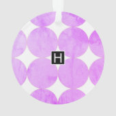 紫モダンの円 |モノグラム オーナメント (裏面)