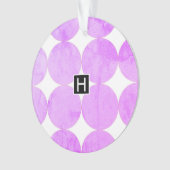 紫モダンの円 |モノグラム オーナメント (正面)