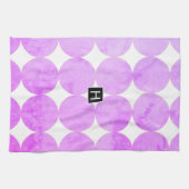 紫モダンの円 |モノグラム キッチンタオル (横)