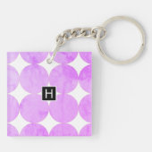 紫モダンの円 |モノグラム キーホルダー (裏面)