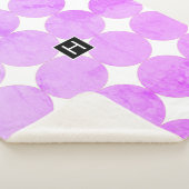 紫モダンの円 |モノグラム シェルパブランケット (3/4)