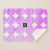 紫モダンの円 |モノグラム シェルパブランケット (正面(横))