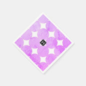 紫モダンの円 |モノグラム スタンダードカクテルナプキン (角)
