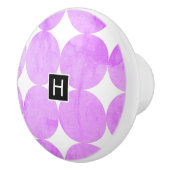 紫モダンの円 |モノグラム セラミックノブ (右)