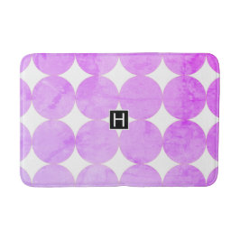 紫モダンの円 |モノグラム バスマット