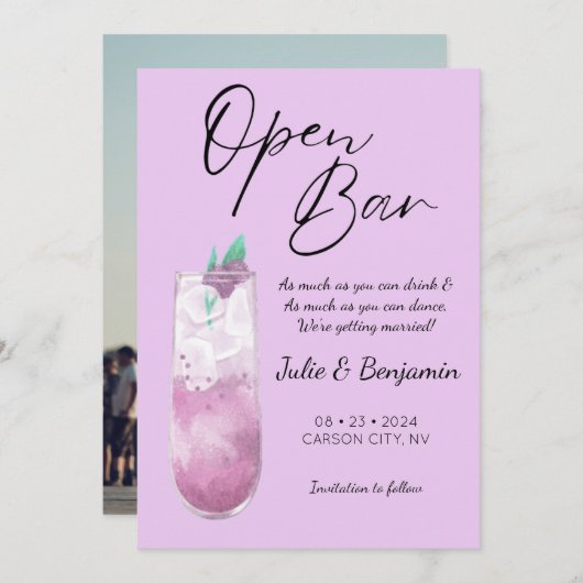 紫モダンの写おもしろい真 セーブザデート (正面/裏面)