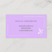 紫モダンの台本の注文感謝していはあなた 名刺 (裏面)