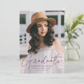 紫モダンの台本を卒業 案内状 (スタンド正面)