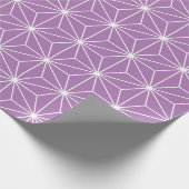 紫モダンの幾何日本のパターン ラッピングペーパー (角)