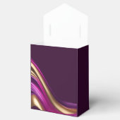 紫モダンの明るい赤紫色と金ゴールド フェイバーボックス (オープン)