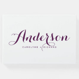 紫モダンの書結婚道 ゲストブック