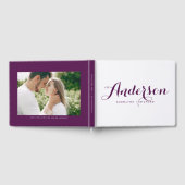 紫モダンの書結婚道 ゲストブック (全面)