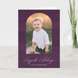 紫モダンの水彩写真 シーズンカード