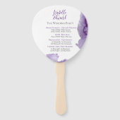 紫モダンの水結婚色の式 ハンドファン (裏面)