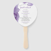 紫モダンの水結婚色の式 ハンドファン (正面)