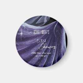 紫モダンの結婚ガウンブライダルシャワー#2 マグネット