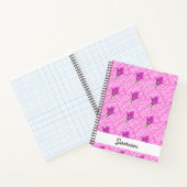 紫モダンの花柄 ノートブック (内部)