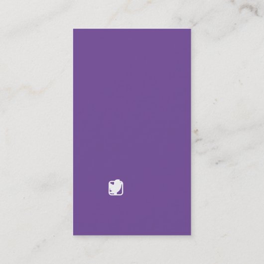 紫モダンの花 名刺 (裏面)