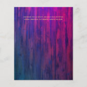 紫モダンの金ゴールド予算の結婚式の招待 (裏面)