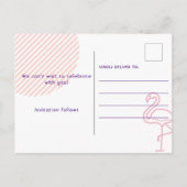 紫モダンの鮮やか夕日を保存 案内ポストカード (裏面)