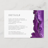 紫モダンアゲテ銀結婚詳細 エンクロージャーカード (正面)