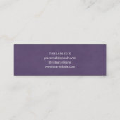 紫モダンエレガントはさみ櫛美容師 スキニー名刺 (裏面)