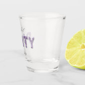 紫モダンエレガントグリッターブライダルシャワーパーティー ショットグラス (右)