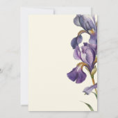 紫モダンエレガントベージュフローラSweet sixteen16 招待状 (裏面)