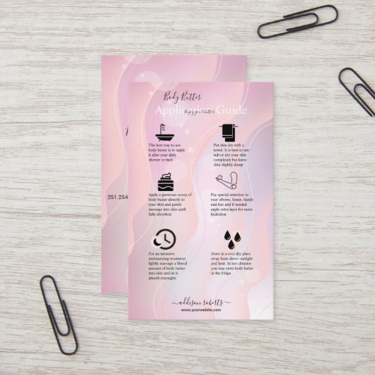 紫モダンエレガントホログラフィックロゴビジネスC 名刺 (正面/裏面インサイチュ)