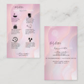 紫モダンエレガントホログラフィックロゴビジネスC 名刺 (正面/裏面)