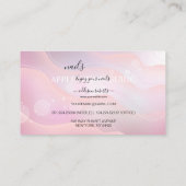 紫モダンエレガントホログラフィックロゴビジネスC 名刺 (裏面)