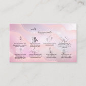 紫モダンエレガントホログラフィックロゴビジネスC 名刺 (正面)