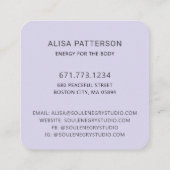 紫モダンエレガント曼荼羅 スクエア名刺 (裏面)